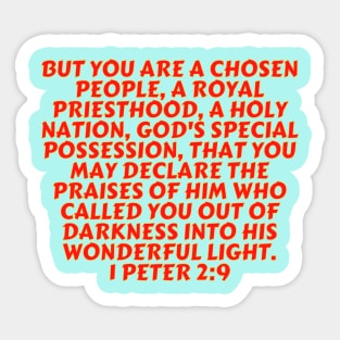 Bible Verse 1 Peter 2:9 Sticker